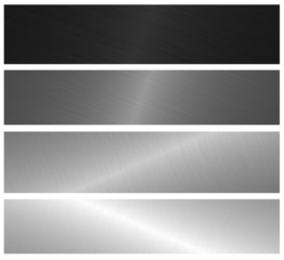 metal brushed banners