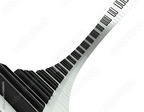 Fotomural 3d Piano keyboard distortion