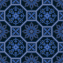 Seamless Ornamental Oriental Pattern Vector Background