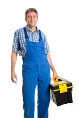 Sticker - Confident service man with toolbox