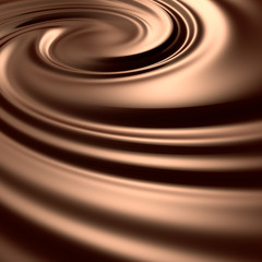 Wall Mural - Astonishing chocolate swirl. Backgrounds series.