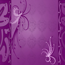 Purple Vintage Floral Background