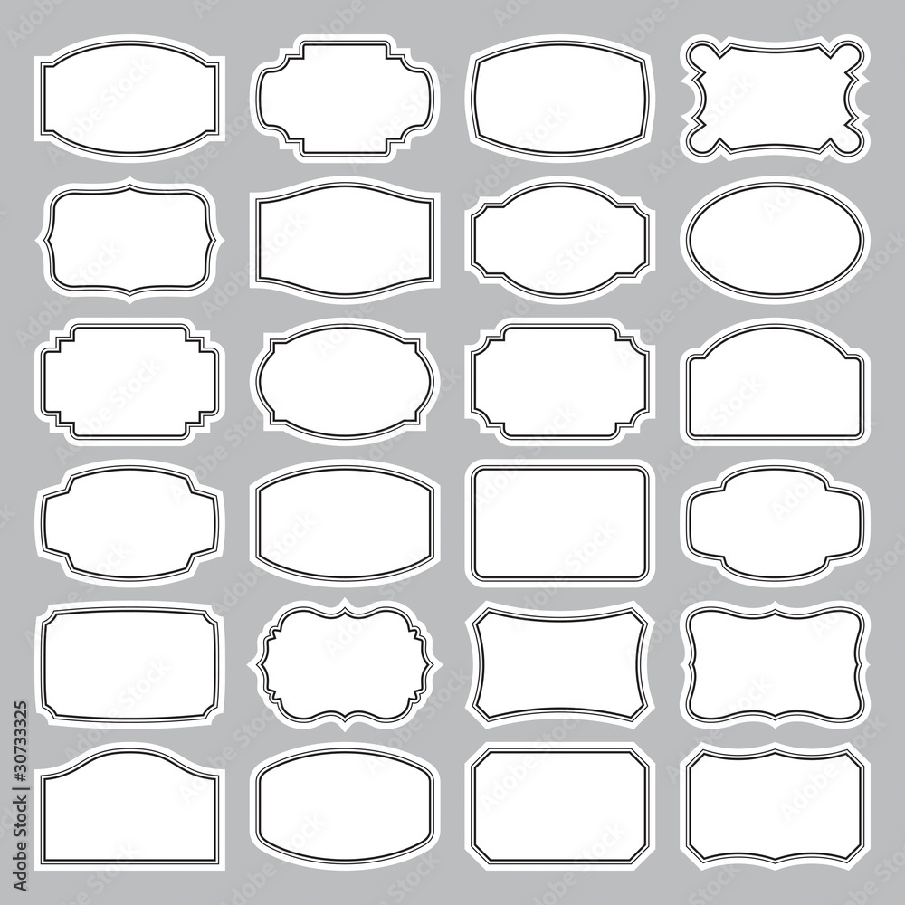 24 blank labels set (vector) - obrazy, fototapety, plakaty 