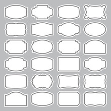 24 Blank Labels Set (vector)