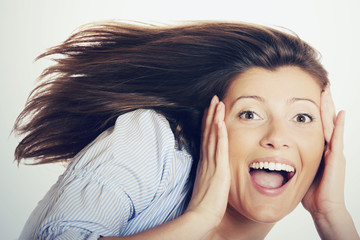 Wall Mural - Surprised young woman