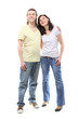 © Pavel Losevsky - Young couple in jeans, boy and girl, are standing in embrace