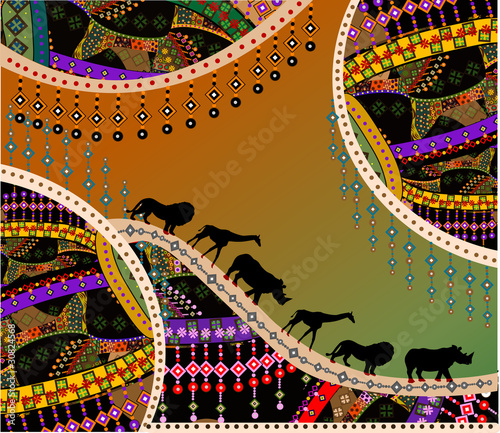 Naklejka dekoracyjna African background
