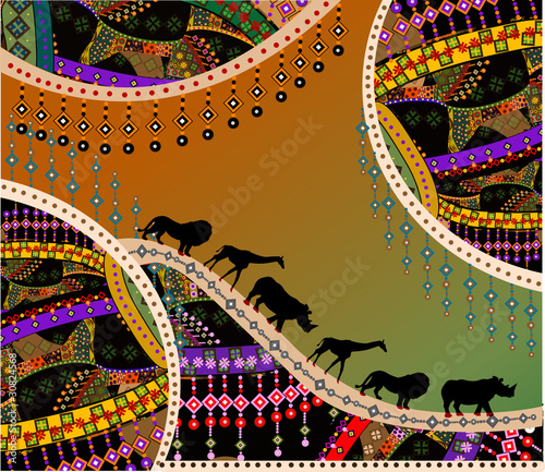 Fototapeta na wymiar African background