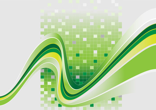 Wavy stripes with a green tint.Banner.Background.