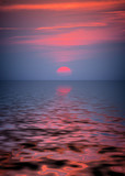 Fototapeta Zachód słońca - soleil et mer