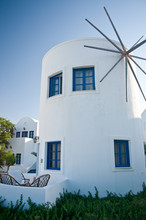 White Windmill In Greece
