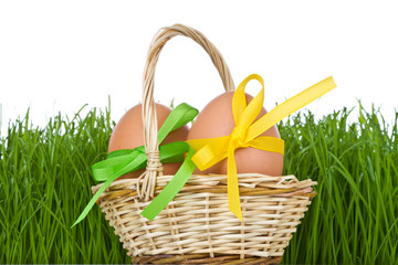 Sticker - basket with easter eggs