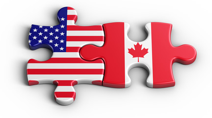 Wall Mural - USA - Canada