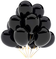 Wall Mural - Party balloons black. Beautiful modern celebrate decoration