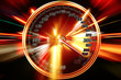 © Iscatel - image of the speedometer on the background of night road