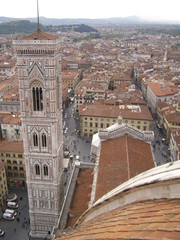 Wall Mural - Florence - aerial view from the top of the Cathedral dome (BHrunelleschi's dome)