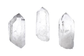 three quartz crystals