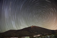 Stars - Star Trail Night Sky, Teide, Tenerife