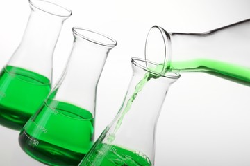 Wall Mural - pouring liquid chemicals