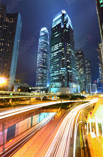 Naklejka na szybę modern city at night