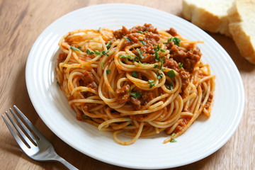 Wall Mural - Spaghetti with Meat Sauce