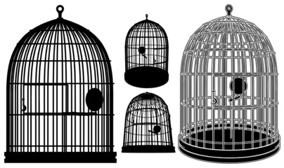 Bird Cage Vector 02