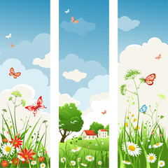 Wall Mural - Summer day banners