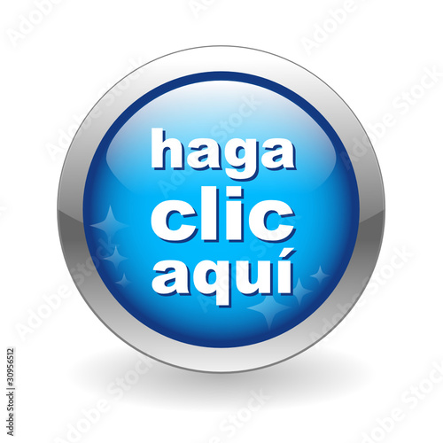Botón Web "HAGA CLIC AQUI" (click here button ratón conexión go ...