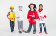 kids dressed up in career uniforms