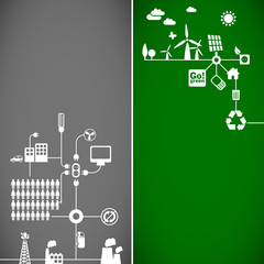 ecology banners - sustainable development concept