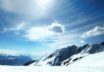 Wall Mural - top of mountains