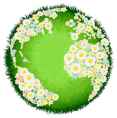 Wall Mural - floral flower globe concept