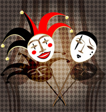 Two Masks Clown