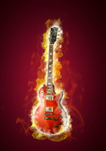 Fire Electric Guitar