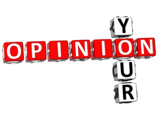 Poster - your opinion crossword