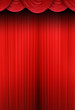 Theater Vorhänge aus rotem Stoff