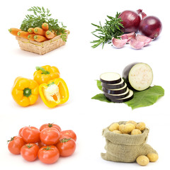 Poster - collection of fresh vegetables