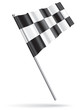 Vector single checkered flag, gradient only design (mesh free).