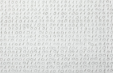 Fototapete - binary numbers moder communication computer