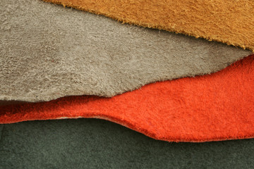 Natural variegated suede