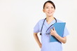 © jedi-master - japanese female doctor with clinical record/カルテを持つ医師