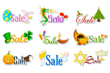 Wall Mural - Sale Tag for Holidays