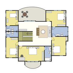 Floorplan First Second Floor Plan House Home Architecture