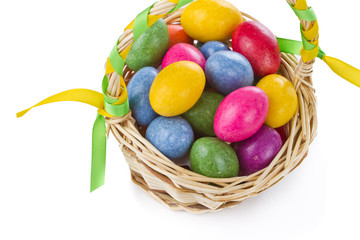 Sticker - colorful easter eggs in basket