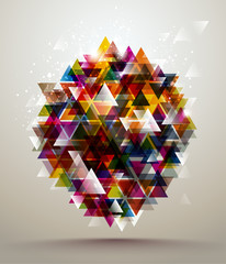 Aufkleber - Abstract Triangle Banner.