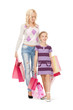 © Syda Productions - happy mother and little girl with shopping bags