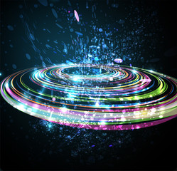 Poster - Abstract perspective  circle background.