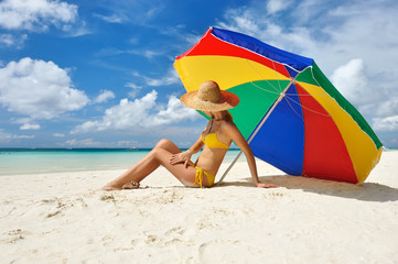 Canvas Print - Girl on a beach