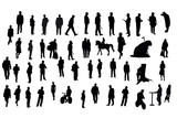 Fototapeta Pokój dzieciecy - silhouettes of people