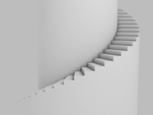 Spiral Stairway As Background 3d Illustration